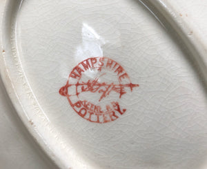 Antique Hampshire Pottery Seashell Porcelain Dish / Tiny Tray