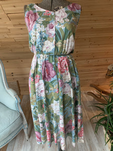 Vintage Sleeveless Floral Carol Anderson Dress