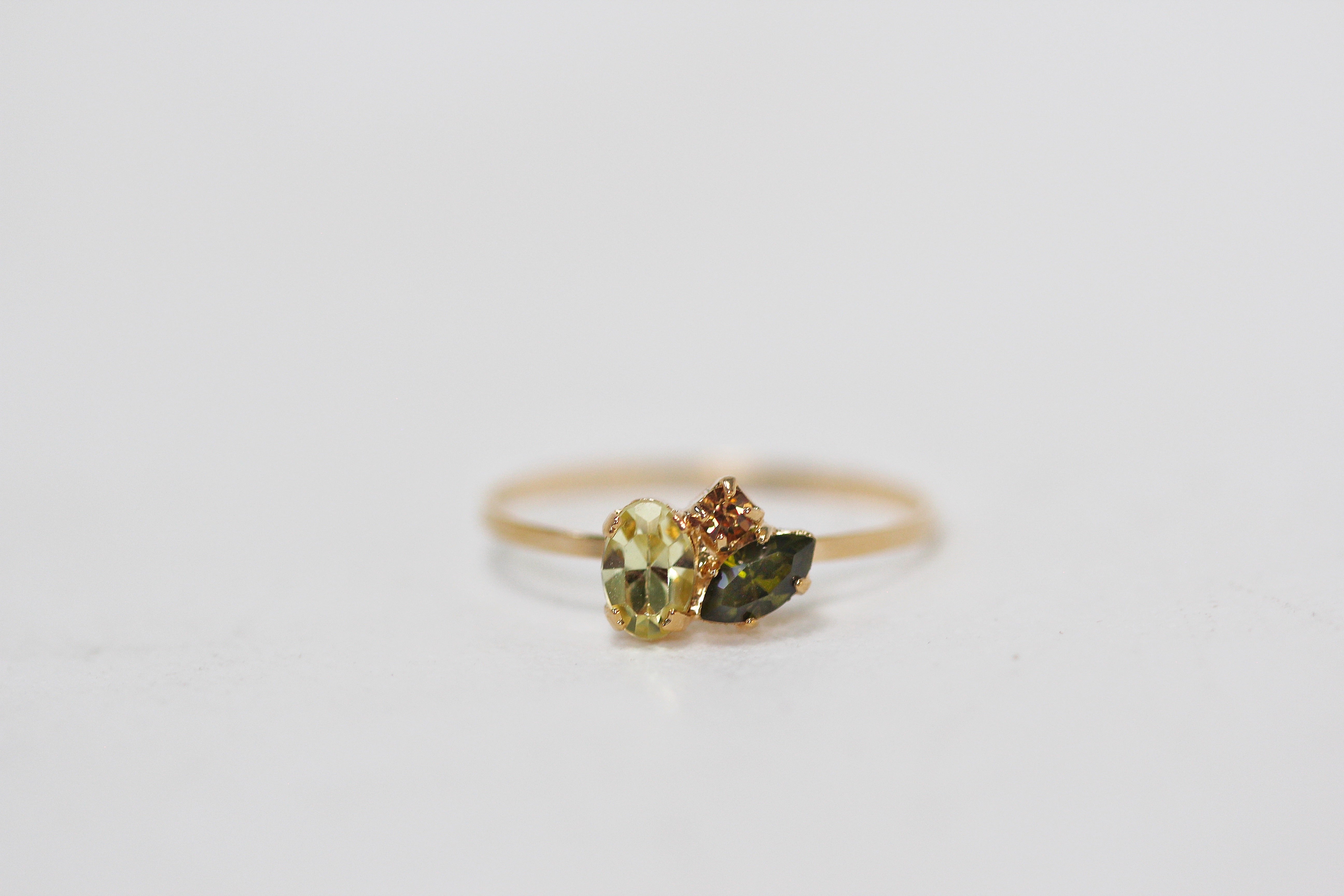 Lime Dream Crystals Ring