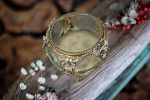 Antique Floral Dogwood Jewelry Box