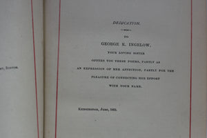 Antique Book, Poetical Works of Jean Inglewood, 1863, Hardback