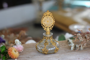 Antique Floral Perfume Bottle