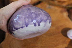 Hand Made Purple / Lavender Pottery Flask