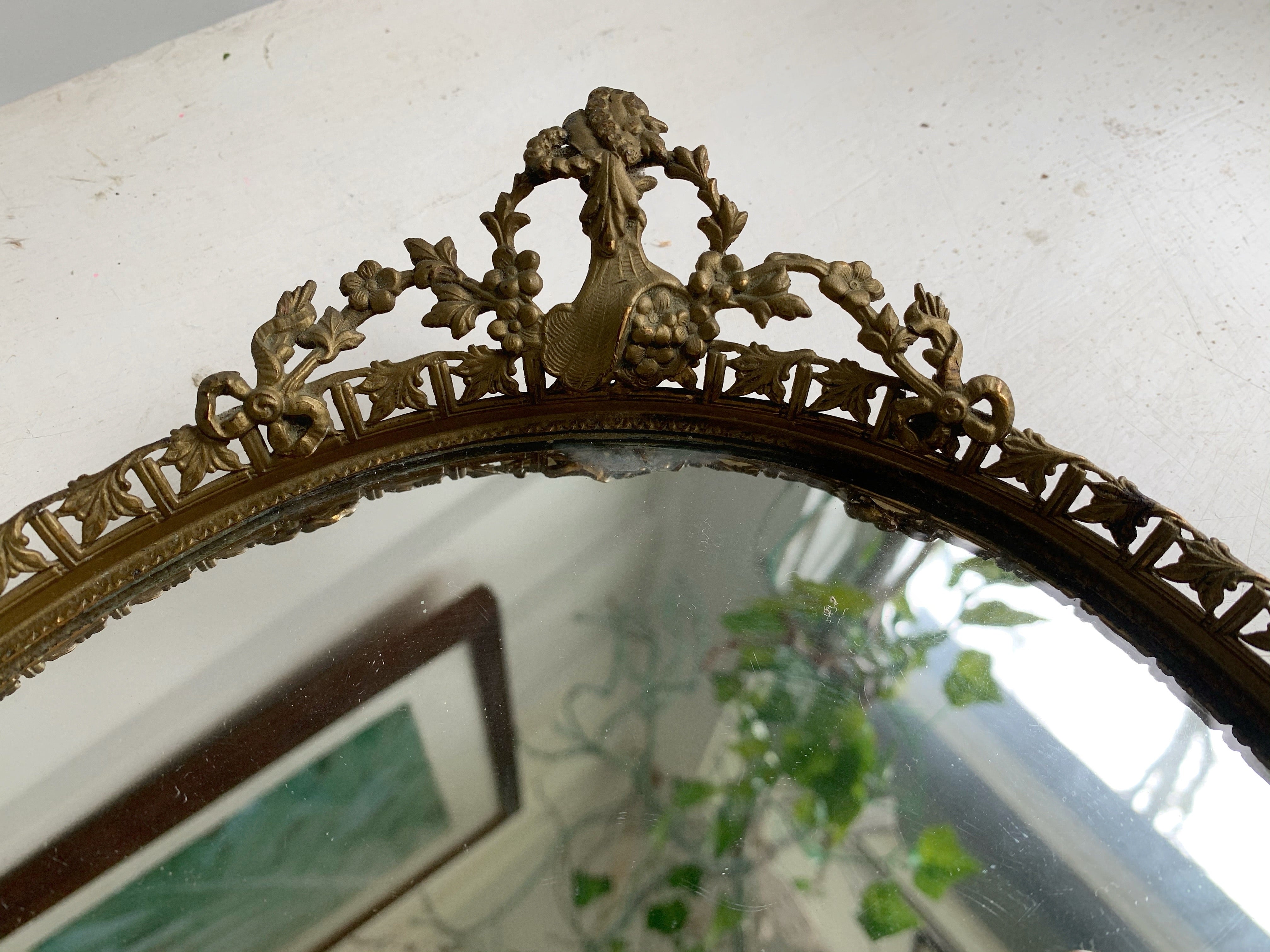 Victorian Antique Mirror Tray