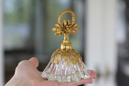 Antique Rare Floral Leaf Collar Perfume Bottle