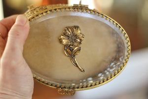 Antique Floral Dogwood Jewelry Box