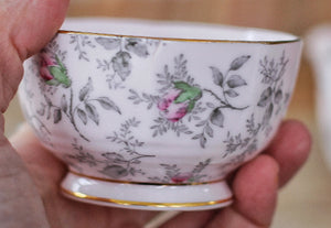 Vintage Pink Floral Tuscan Creamer & Sugar Bowl