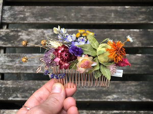 Preorder * Summertime Dried Flowers Hair Comb