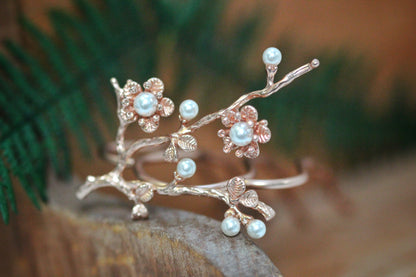 Royal Sakura / Cherry Blossom Branch Hair Prong