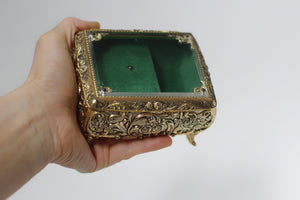 Antique Turquoise Jewelry Music Box