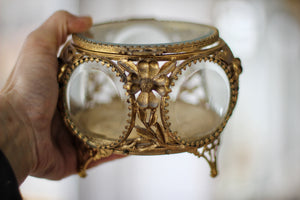 Antique Floral Dogwood Jewelry Box