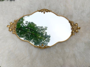 Antique Tulip Mirror Tray