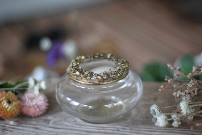 Antique Floral Filigree Bronze Jar