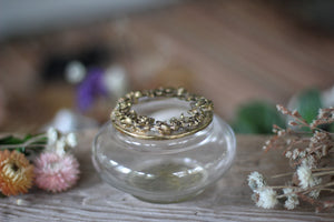 Antique Floral Filigree Bronze Jar