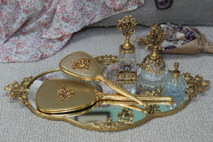 Antique Floral Vanity Set