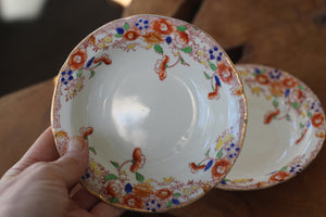 Vintage Hand Painted Japan Floral Bowl Set