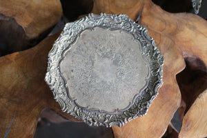 Antique Ornate Silver Claw feet Tray