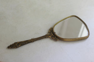 Antique Bronze Hand Mirror