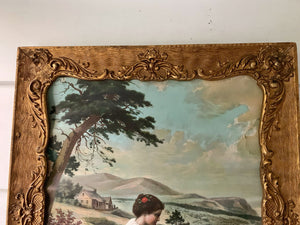 Antique Large Wood Victorian Bronze Frame