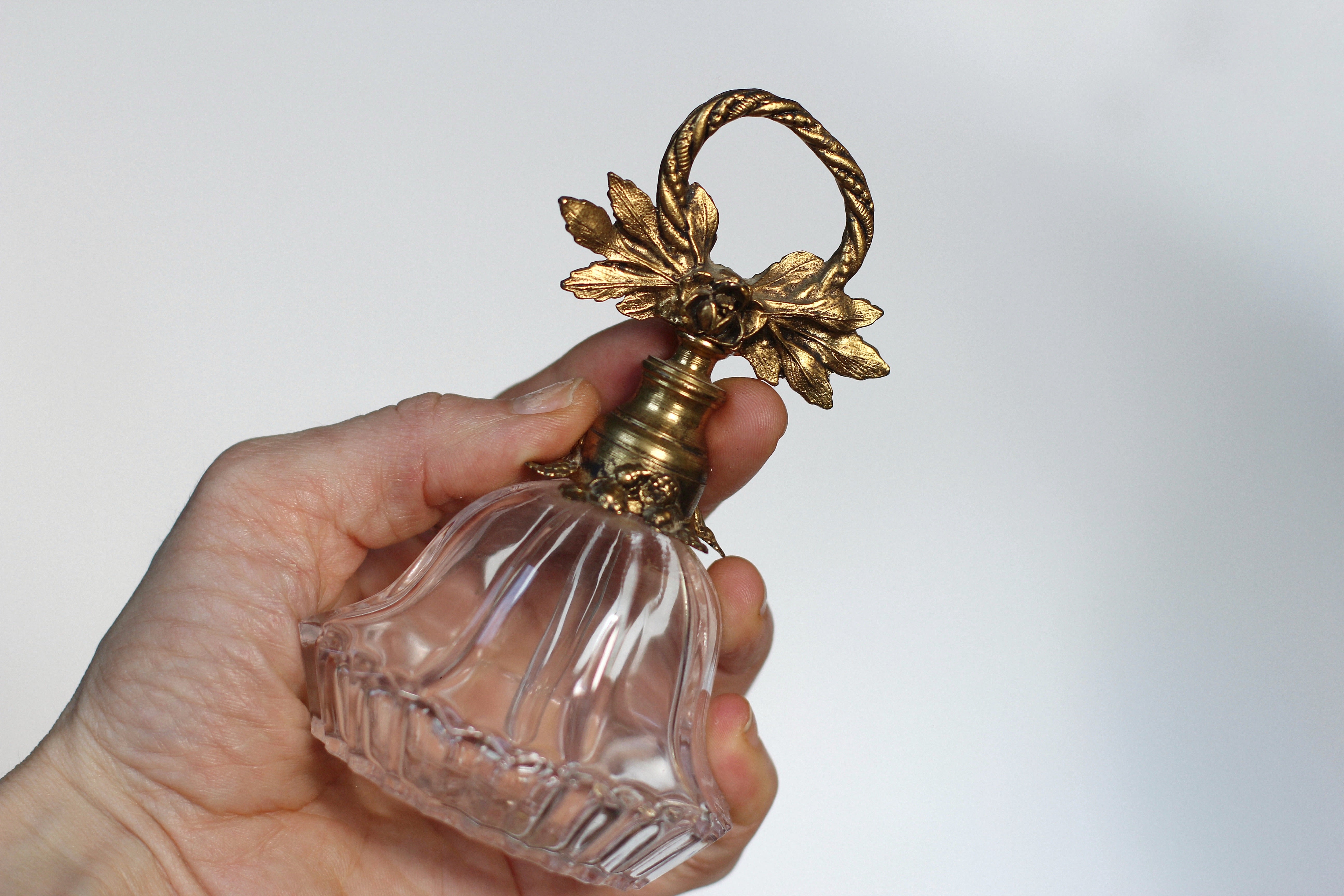 Antique Floral Topper Perfume Bottle