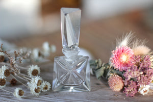 Antique Crystal Glass Perfume Bottle