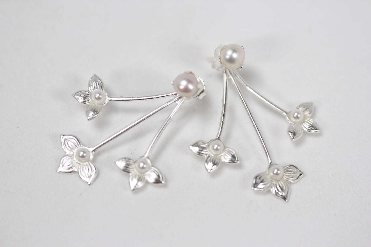 Lilies Stud & Jacket Earrings