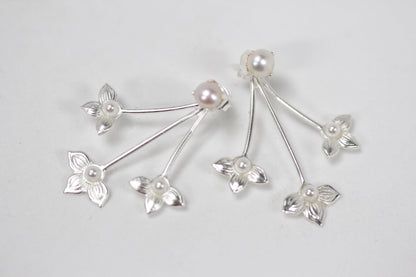 Lilies Stud & Jacket Earrings