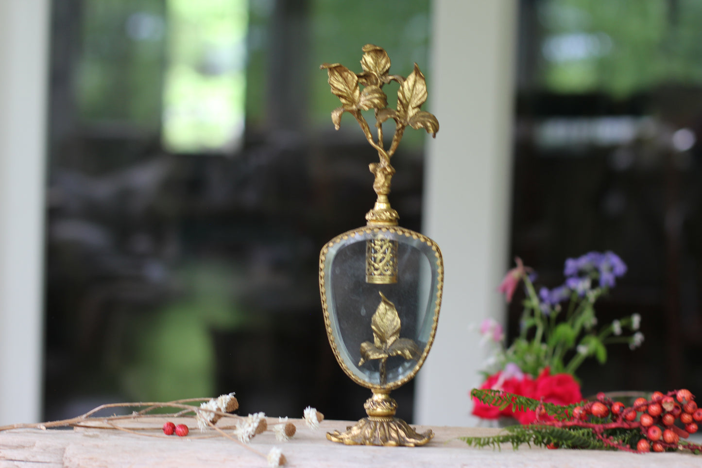 Antique Rare Iris Perfume Bottle