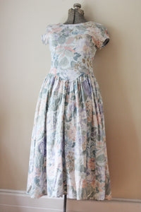 Vintage Light Blue Floral Carol Anderson Dress