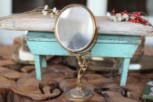 Vintage Matson Bird on Branch Vanity Pedestal Mirror