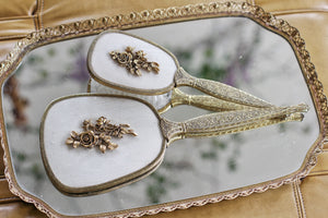 Antique Filigree Mirror Tray