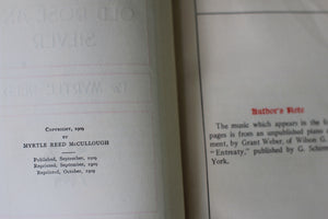 Antique Book Old Rose & Silver by Myrtle Reed 1909 Hardback.
