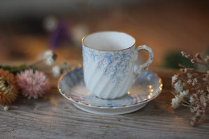 Antique Blue Floral Tea Cup