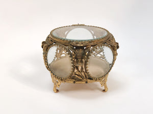 Antique Floral Dogwood Jewelry Box