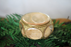 Vintage Bronze Filigree Jewelry Casket