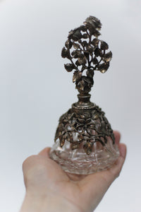 Antique Floral Silver Collar Matson Perfume Bottle