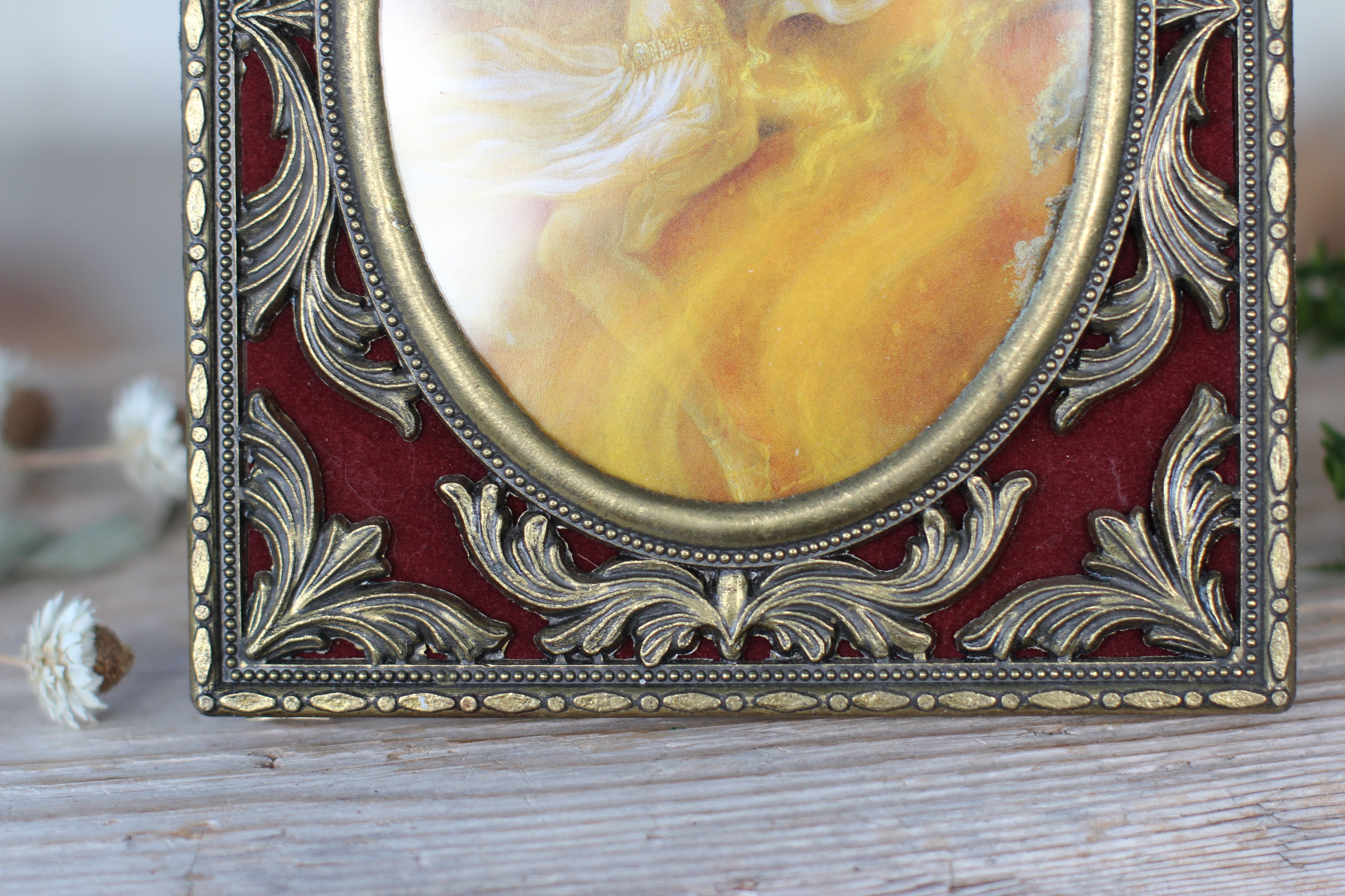 Antique Ornate Victorian Bronze Frame
