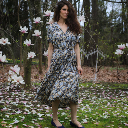 Vintage Floral Navy Laura Ashley Dress