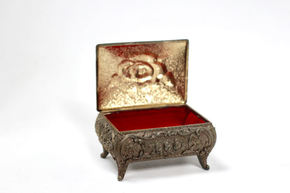 Antique Brass Pink Flower Box