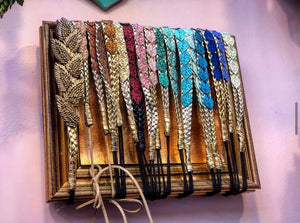 Stretchy fabric leaves Headband