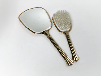 Antique Mauve Flowers Vanity Set