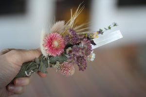 Dried Flowers, Herbs & Selenite Smudge Wand