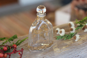 Antique Crystal Filigree Collar Perfume Bottle