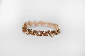 Laurel Leaves Diamond Ring