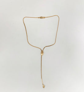 Preorder * Leaf Drop Lariat Necklace