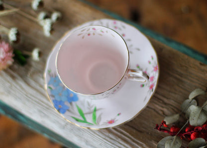 Vintage Floral Variety Rare Pink Tuscan Tea Cup Set