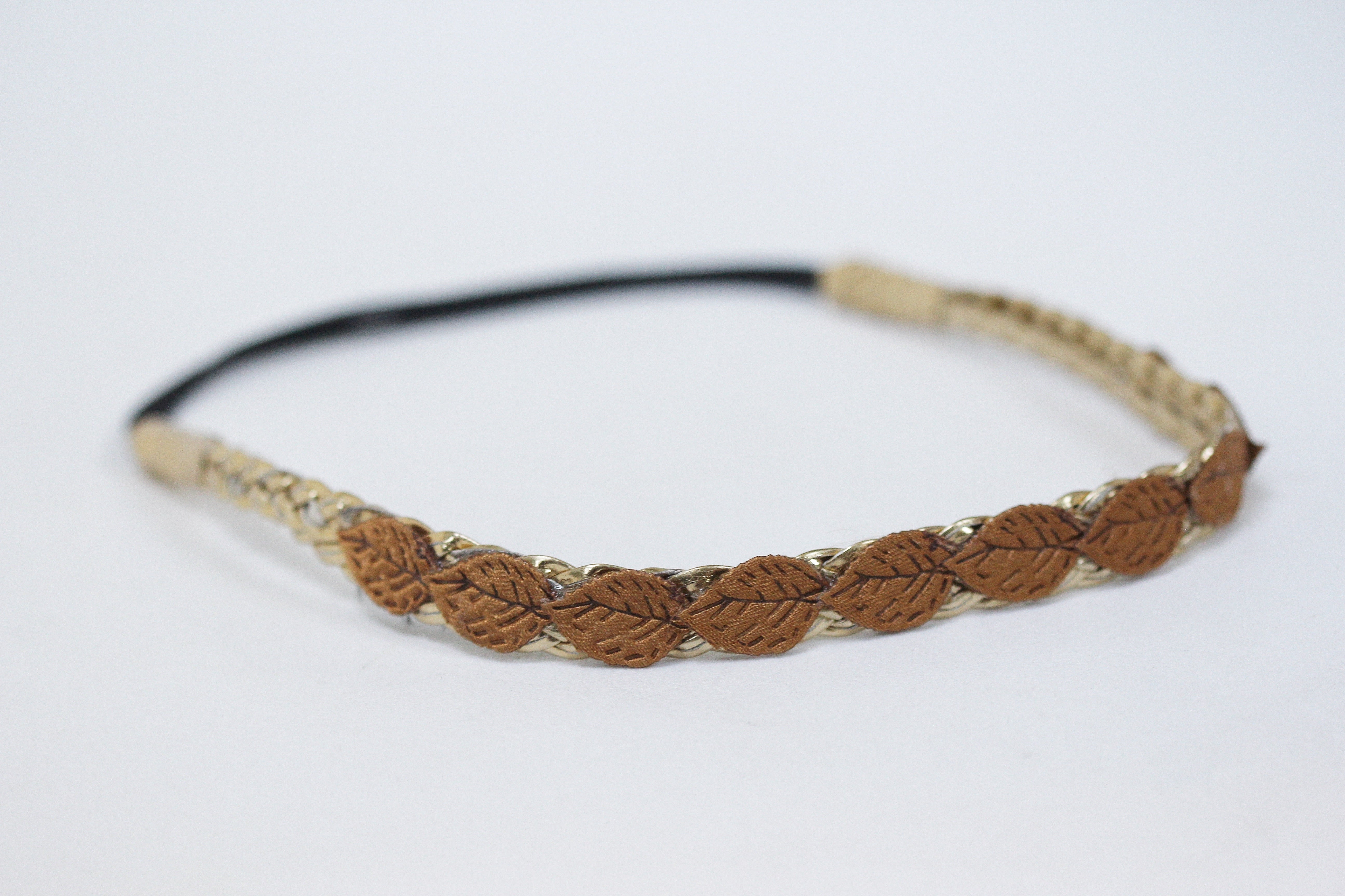 Stretchy fabric leaves Headband