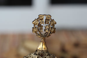 Antique Bronze Filigree Perfume Bottle