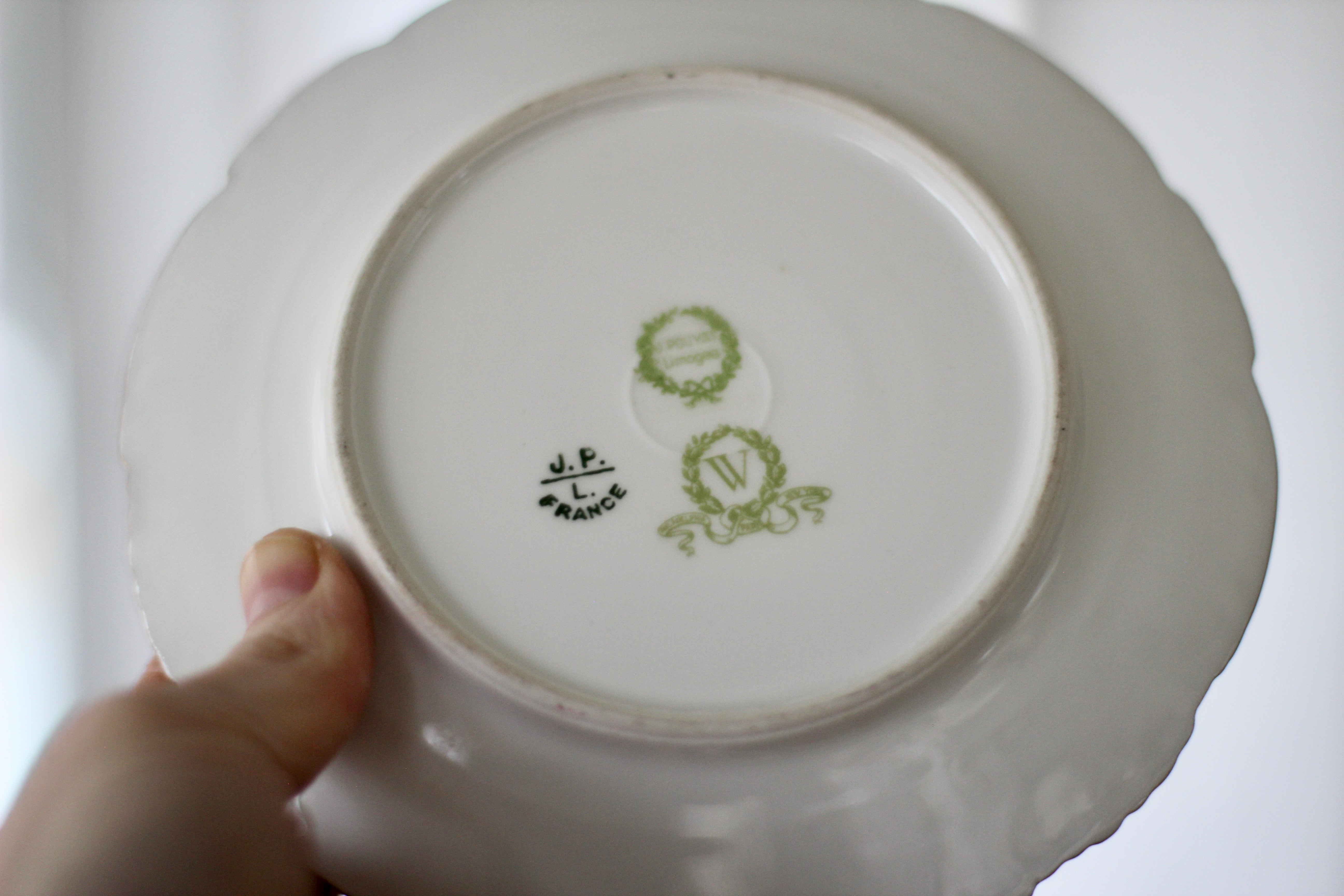 Vintage Limoges France Roses Porcelain Desert Plate