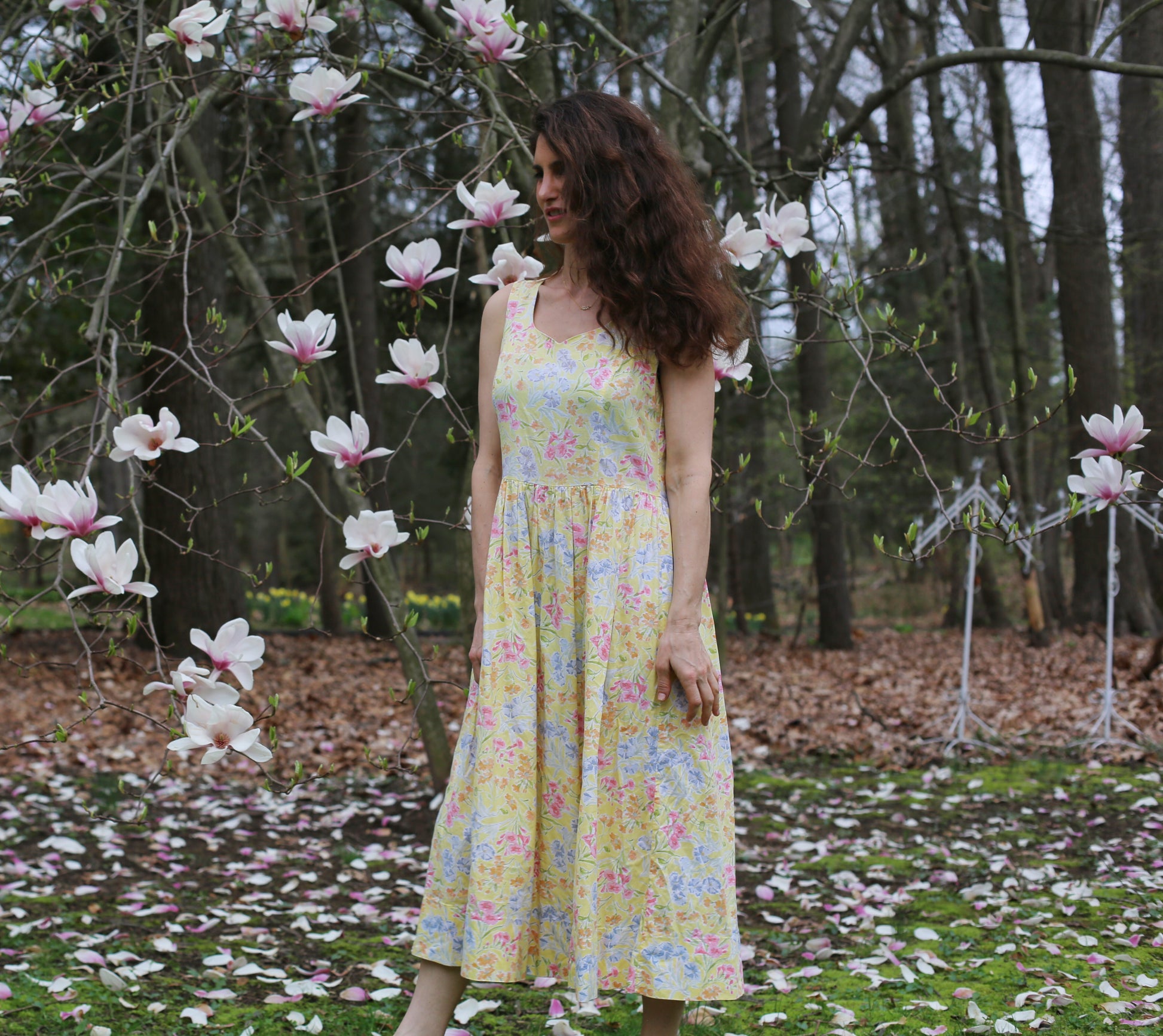 Yellow Floral Laura Ashley Summer Dress – Avigail Adam Yellow Floral Laura Ashley Summer Dress – Avigail Adam